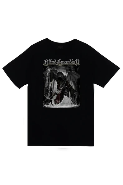 Blind Guardian Müzik, Metal Grubu Baskılı Unisex %100 Pamuk Siyah T-shirt ürün görseli