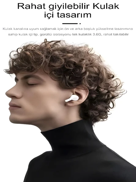 DEANB Dokunmatik Ekran GPS Airbuds 4K ANC ENC Bluetooth Kulakiçi LCD Ekranlı Wireless Kulaklık - Resim 3