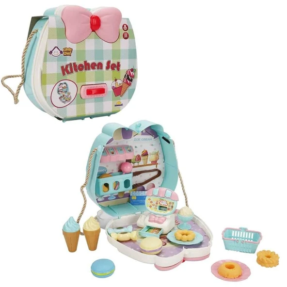 TOYZ DÜKKANIM MUTFAK SET TATLI YAPIM SETİ PLSTK ÇANTA Kız Erkek Çocuk Oyuncak Eğitici Oyuncaklar