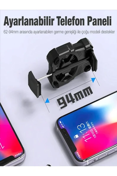 DEANB 400mah Taşınabilir Led Işıklı Şarjlı Sessiz Cep Telefonu Soğutma Fanı Kablosuz Radyatör Soğutucu - Resim 8