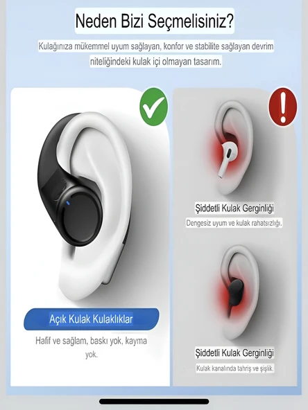 DEANB IPX4 Su geçirmez ANC - ENC Gürültü Önleyici Kablosuz Elektronik 5.4 Bluetooth Dokunmatik Kulaklık - Resim 4