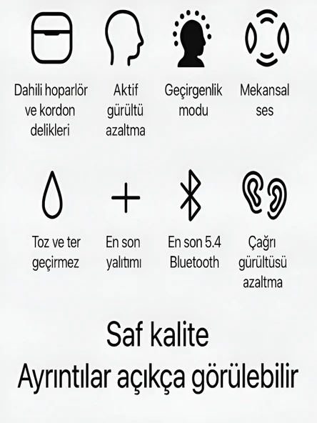 DEANB Dokunmatik Ekran GPS Airbuds 4K ANC ENC Bluetooth Kulakiçi LCD Ekranlı Wireless Kulaklık - Resim 8