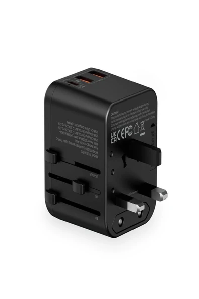 ÇELİKWORK Fc-14 20w Global Seyahat Şarj Aleti - 2 Usb-a, 1 Pd-type-c Priz Adaptörü Çoğaltıcı - 4