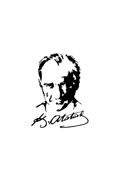 30 Ağustos Özel – Gazi Mustafa Kemal Atatürk Çift Yön Baskılı %100 Pamuk Unisex Beyaz T-shirt - 3