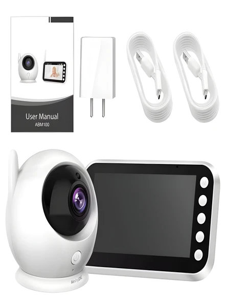 DEANB Full HD Bebek Kamerası 2.4 GHz Wireless 360 Dönen PTZ Gece Görüş Monitörlü Interkom Özellikli - Resim 7