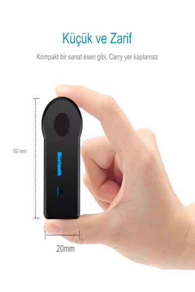 DEANB 3.5mm 120mAh Bluetooth Kablosuz AUX Araç Kiti Ses Hoparlör Universal Çevirici - Resim 6