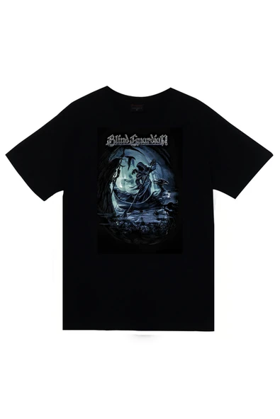 Blind Guardian Müzik, Metal Grubu Baskılı Unisex %100 Pamuk Siyah T-shirt ürün görseli