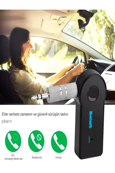 DEANB 3.5mm 120mAh Bluetooth Kablosuz AUX Araç Kiti Ses Hoparlör Universal Çevirici - Resim 2