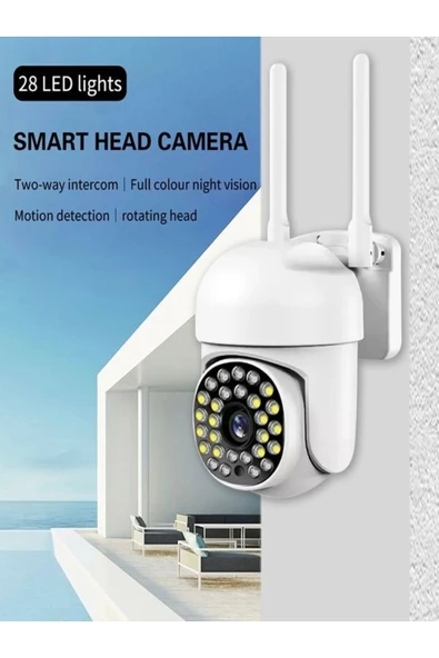 DEANB 2.5 İnç Wi-Fi IP66 Su Geçirmez Alarmlı HD Hareket Sensör Çift Işıklı Gece Görüşlü İNTERKOM Kamera - 6