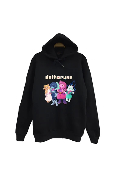 Deltarune – Oyun Baskılı Unisex %100 Pamuk Siyah T-shirt ürün görseli 1