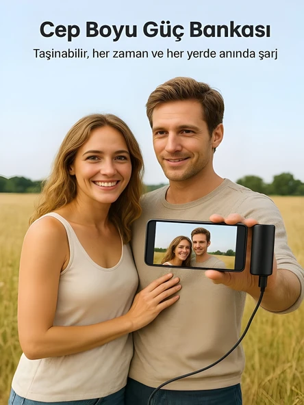 ÇELİKWORK Fp8 5000mah Lightning Iphone Uyumlu 20w Ultra Hızlı Şarj Taşınabilir Batarya Lcd Powerbank - Resim 2