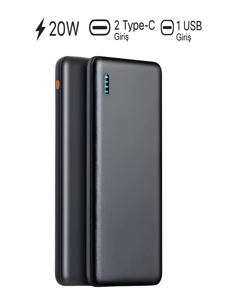 ÇELİKWORK FP10 PD 20W Hızlı Şarj 10.000mAh Type-C ve Mikro USB Girişli Taşınabilir Powerbank ürün görseli 1