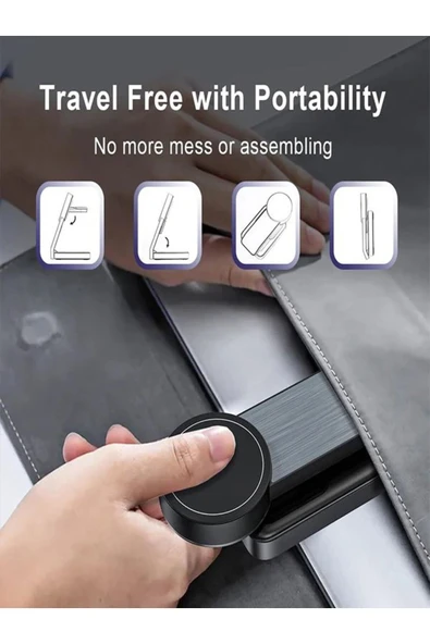 ÇELİKWORK 3in1 15W Mıknatıslı Kablosuz Şarj Standı Hızlı Şarj, Telefon, Kulaklık & Saat İçin Masaüstü Standı - Resim 5