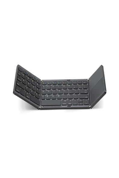 DEANB Şarjlı Touchpad Kablosuz Bluetooth Titanyum Katlanabilir Dokunmatik Klavye Tablet - Telefon - 1
