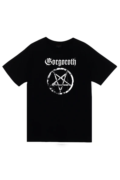 Gorgoroth Müzik Grubu Baskılı Unisex %100 Pamuk Siyah T-shirt ürün görseli