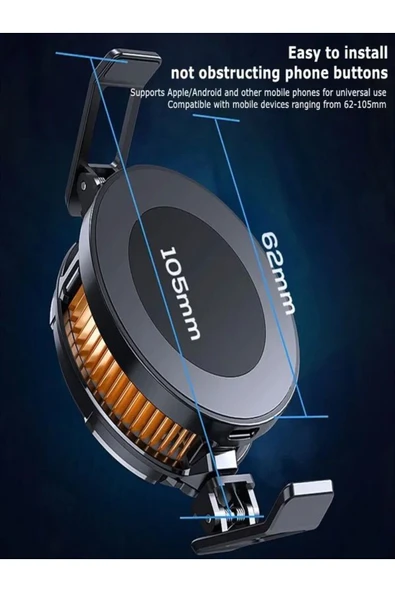 DEANB CX007 2in1 Magnet Spring Clip 15W RGB Telefon Tablet Soğutma Radyatör Fanı Cep Oyun Radyatörü - 3