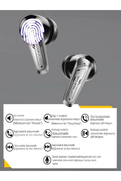 DEANB IPX4 Su Geçirmez ENC/TWC 4 Mikrofonlu Stereo Kablosuz Gaming Kulaklık Oyuncu Kulaklığı Earbuds - Resim 3