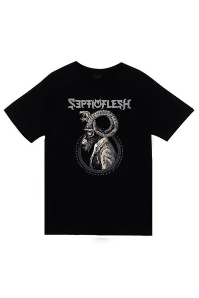 Septicflesh Müzik, Metal Grubu Baskılı Unisex %100 Pamuk Siyah T-shirt ürün görseli