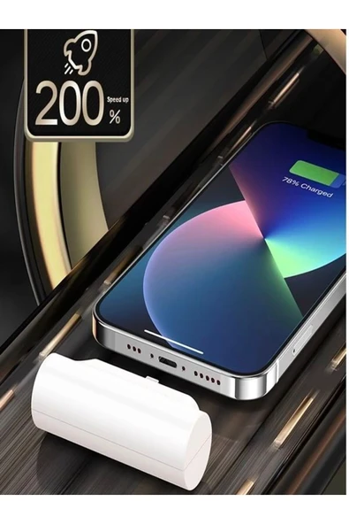 ÇELİKWORK Pwq93 5000mah Elektronik Beyaz Taşınabilir Batarya Powerbank Type-c Telefon Mini Şarj Aleti - 5