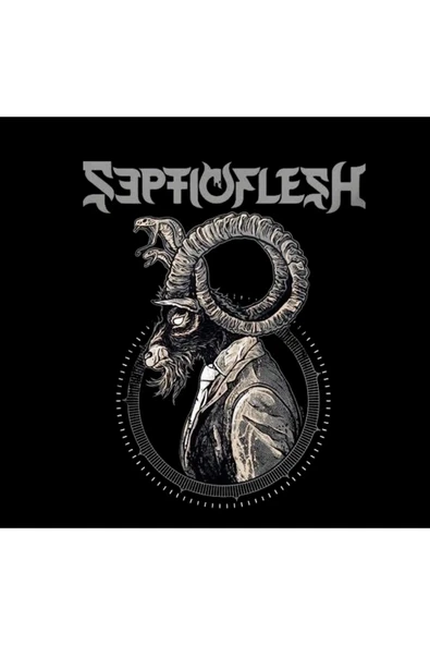 Septicflesh Müzik, Metal Grubu Baskılı Unisex %100 Pamuk Siyah T-shirt - 2