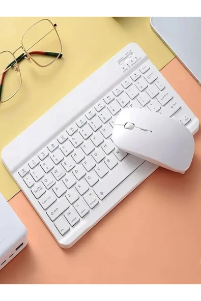 DEANB Bkb011 Mini 24x15cm Kablosuz Bluetooth Klavye & Mouse Seti - Universal Uyumlu, Taşınabilir Ve Şarjlı - 2