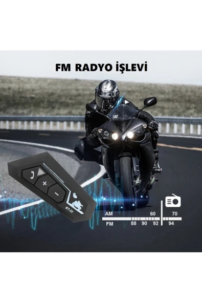 ÇELİKWORK Bt22 Hıfı 5.0 Edr Su Geçirmez Kablosuz Interkom Desteği Motosiklet Kask Kulaklığı Motorcu Kulaklığı - 3
