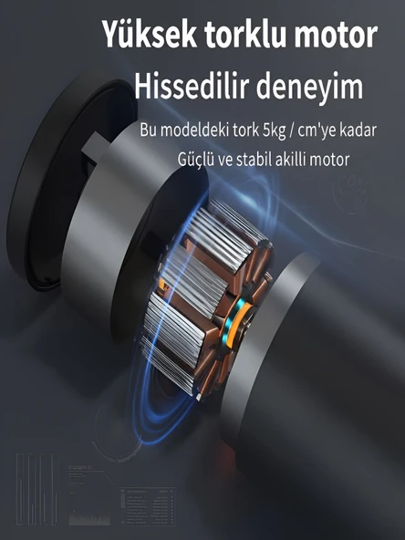 DEANB AMG017 Taşınabilir Sessiz Mini Masaj Aleti - 6 Hız Ayarlı, LCD Ekran, 3600RPM - Resim 3