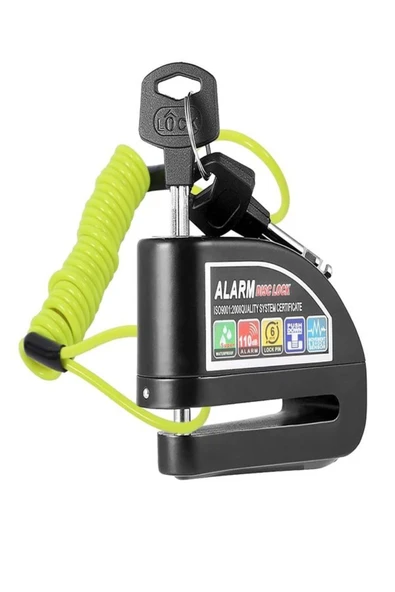 DEANB Alarmlı Disk Kilidi – Motosiklet Güvenlik Kilidi, 110db Alarm, Suya Dayanıklı, Çelik Pimli Kilit ürün görseli 1