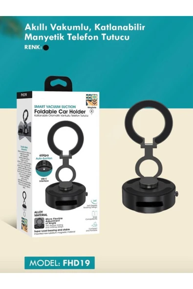 DEANB Fh19 Oto Aksesuar Vakumlu Araç Içi Tutucular Katlanabilir Tutacak Araba Telefon Tutacağı Stand - 7