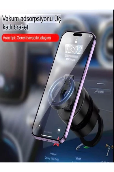 DEANB Fh19 Oto Aksesuar Vakumlu Araç Içi Tutucular Katlanabilir Tutacak Araba Telefon Tutacağı Stand - 2