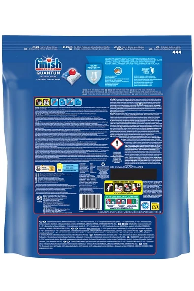 Finish Quantum Infinity Shine Bulaşık Makinesi Deterjanı Kapsül Tablet 166 Adet (83 Adet x 2) - 9
