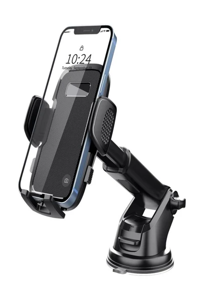 DEANB 2in1 Sarsıntı Önleyici Araç Telefon Tutucu - Ayna Ve Torpido Montajlı, 360° Dönen Vantuzlu Tutucu