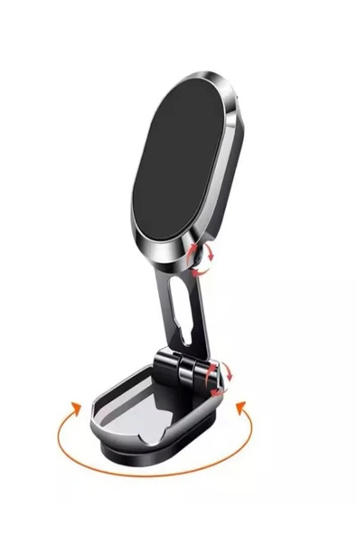 DEANB T-92 360° Dönebilen Zink Metal Çinko Alaşımlı Manyetik Tutacak Araç Içi Cep Telefonu Tutucu - 2