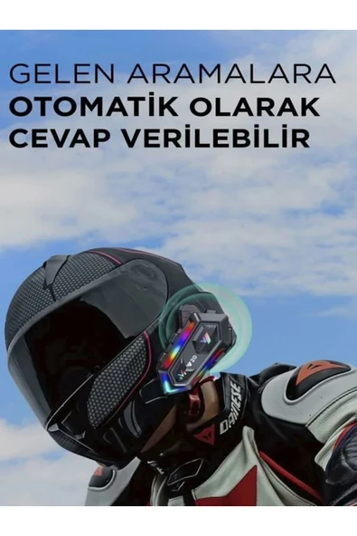 DEANB Y020 Ip67 Su Geçirmez Sesli Asistan Rgb Hd Ses Bluetooth Interkom Kask Kulaklığı - 2