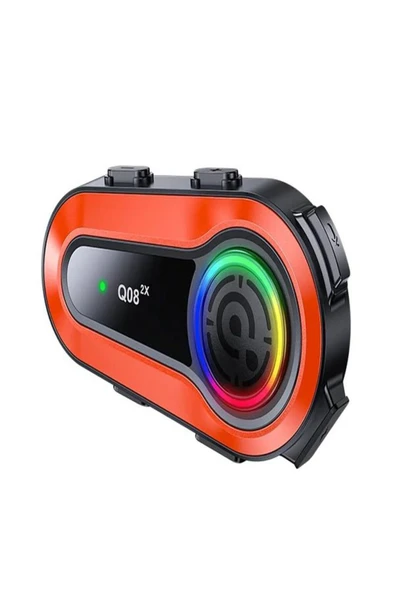 DEANB Q0082x Ipx6 Su Geçirmez Rgb 1km 2kişi Interkom/fm Radio Motosiklet Kask Kulaklık Wirelees V5.0 ürün görseli 1