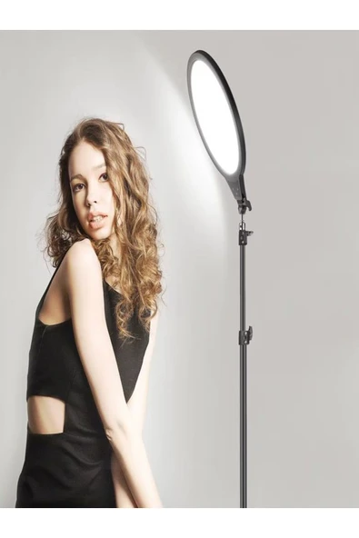 DEANB 360° Dönen 36CM LCD Göstergeli Yayın Fotoğraf Video İçin Filtreli Göz Korumalı Stüdyo Led Işığı - 1