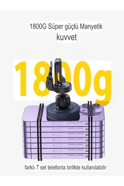DEANB Fhd-14 360° Wireless Kablosuz 15w Şarj Mıknatıslı Tutacak Havalandırma Için Araç Içi Telefon Tutucu - 3