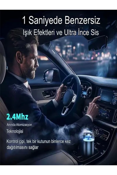 DEANB Şarjl 800mah Dağ Kokulu, Dokunmatik | Araç, Ev, Ofis Içi Rgb Işıklı Akıllı Hava Spreyi - 2