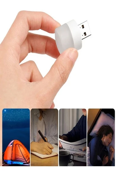 DEANB 4 Adet 6000k Usb Mini Led Gece Lambası – 5v-1a, 1w Ortam Aydınlatma Ve Uyku Işığı - 7