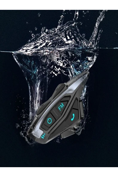 ÇELİKWORK Shark8 Motorcu Kask Kulaklığı 8 Kişi 2km Interkom Gürültü Azaltma Müzik Paylaşımı Rgb Işık Wireless ürün görseli 1