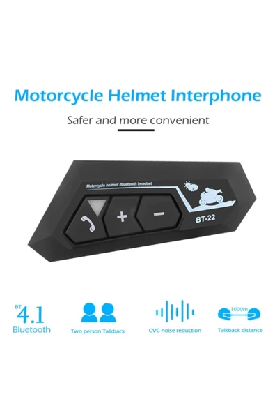 ÇELİKWORK Bt22 Hıfı 5.0 Edr Su Geçirmez Kablosuz Interkom Desteği Motosiklet Kask Kulaklığı Motorcu Kulaklığı - 5