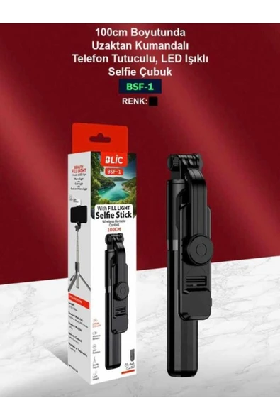 DEANB Bluetooth Kumandalı Tripod Telefon Tutuculu Selfie Çubuğu Telefon, Kamera, Lamba, Yayın Standı - 8