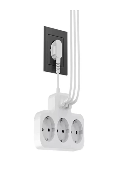 DEANB 3680W 3.4A 2xUSB 1xType-C Alman Akım Korumalı Saf Bakır 3’lü Priz Çoklayıcı 1050J - 2
