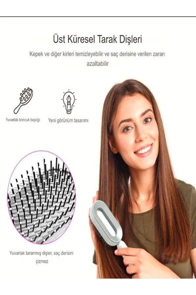 DEANB Elastic Airbag Masaj Tarak Kullanımı Rahat Islak Kuru Saçlar İçin Kolay temizlenebilen Saç Fırçası - 2
