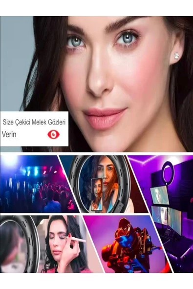 DEANB Alüminyum Alaşım 3D AR Panaromik 56cm 360° Dönen Kumandalı LED Fotoğraf Video Çekim Işığı - 4