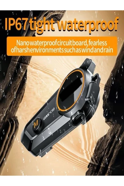 DEANB C050 Ip67 Su Geçirmez Interkom 3d Surround Bas Motosiklet Stereo Bluetooth Kask Kulaklığı - Resim 4