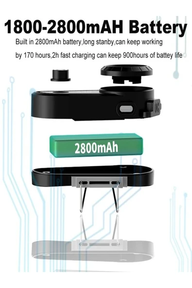 DEANB A030 IP7 Su Geçirmez RGB Wireless İNTERKOM Motor Motosiklet Stereo Kask Kulaklığı - 7