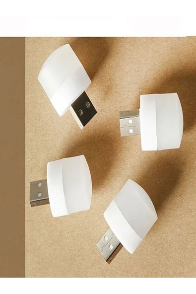 DEANB 4 Adet 6000k Usb Mini Led Gece Lambası – 5v-1a, 1w Ortam Aydınlatma Ve Uyku Işığı - 4