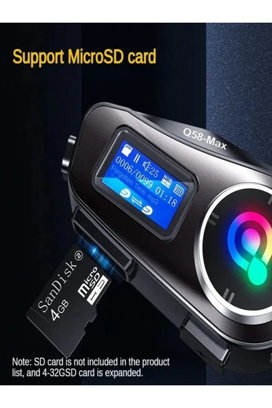 DEANB IPX6 SU GEÇİRMEZ SD KARTLI 2 KİŞİ 300M SİRİ DESTEK EQ SES İNTERKOM KASK KULAKLIĞI GÜRÜLTÜ OFF - Resim 2