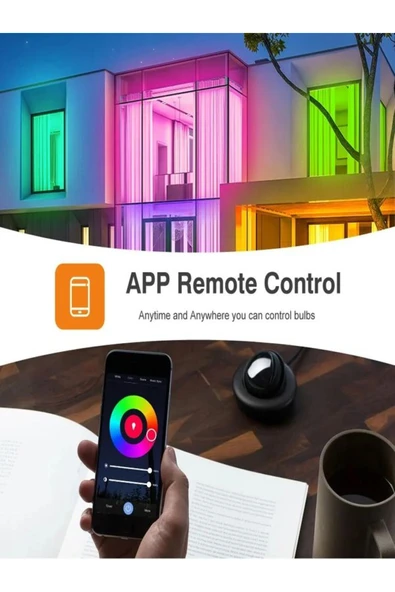 DEANB A+ 9Watt RGB+CCT App WiFi Kontrollü Tuya Destekli LED Lamba 2700/6500K 8W-1000LM - 2